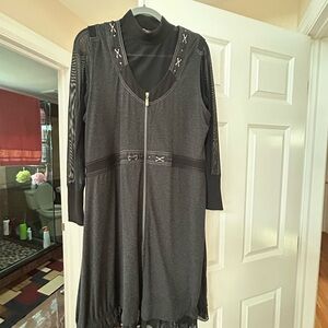 Chic Long Sleeve Black Dress